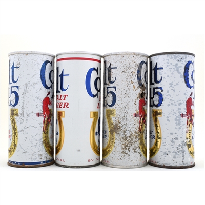 Colt 45 Malt Lager-Liquor Pints Lot of 4 Different