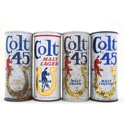 Colt 45 Malt Lager-Liquor Pints Lot of 4 Different
