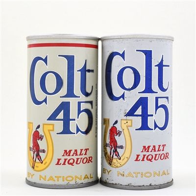Colt 45 Malt Liquor 10 Ounce Fan Tabs Lot of 2 Different