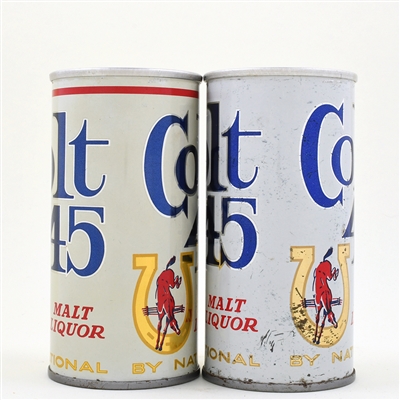 Colt 45 Malt Liquor 10 Ounce Fan Tabs Lot of 2 Different