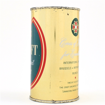 Croft Banquet Ale Flat Top L52-33 TAN LETTERS BLUE BACKGROUND