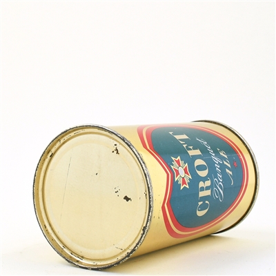 Croft Banquet Ale Flat Top L52-33 TAN LETTERS BLUE BACKGROUND