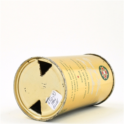 Croft Banquet Ale Flat Top L52-33 TAN LETTERS BLUE BACKGROUND
