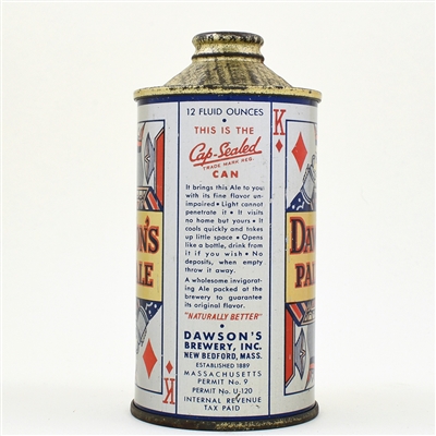 Dawsons Pale Ale Cone Top U PERMIT 158-25 SHARP