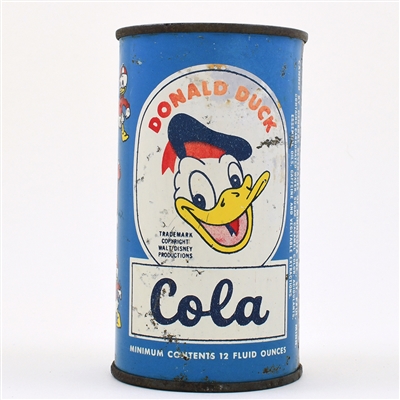 Donald Duck Cola Soda Flat Top SCARCE