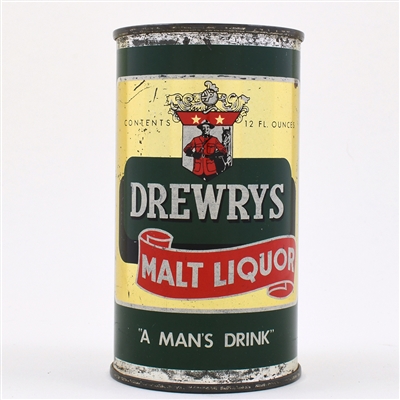 Drewrys Malt Liquor Flat Top A MANS DRINK 55-21