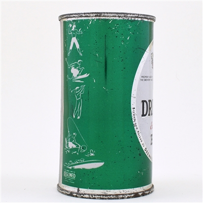 Drewrys Sports Flat Top GREEN-WHITE OVAL LABEL UNLISTED