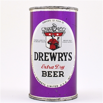 Drewrys Sports Flat Top PURPLE-WHITE OVAL LABEL UNLISTED