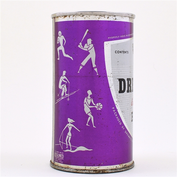 Drewrys Sports Flat Top PURPLE-WHITE SHIELD LABEL 56-20