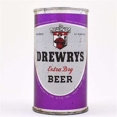 Drewrys Sports Flat Top PURPLE-WHITE SHIELD LABEL 56-20