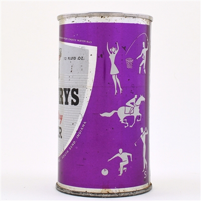 Drewrys Sports Flat Top PURPLE-WHITE SHIELD LABEL 56-20
