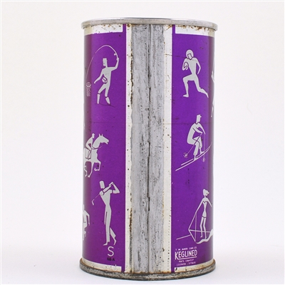 Drewrys Sports Flat Top PURPLE-WHITE SHIELD LABEL 56-20