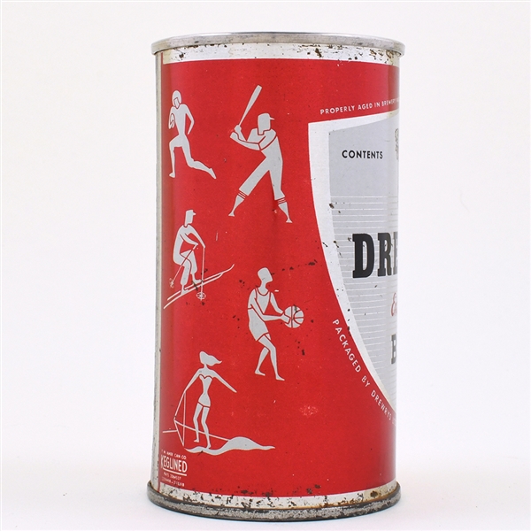 Drewrys Sports Flat Top RED-WHITE KEGLINED SOUTH BEND 56-18