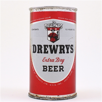 Drewrys Sports Flat Top RED-WHITE KEGLINED SOUTH BEND 56-18