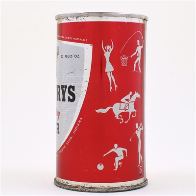 Drewrys Sports Flat Top RED-WHITE KEGLINED SOUTH BEND 56-18