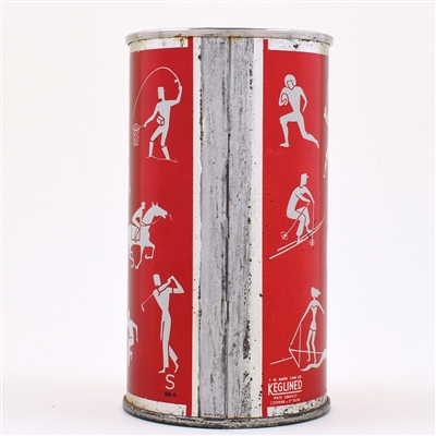 Drewrys Sports Flat Top RED-WHITE KEGLINED SOUTH BEND 56-18