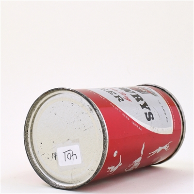 Drewrys Sports Flat Top RED-WHITE KEGLINED SOUTH BEND 56-18