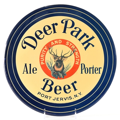 Deer Park Beer 1930s Tin Easel Sign SHARP