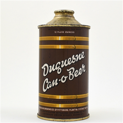 Duquesne Can-o-Beer Cone Top 159-25