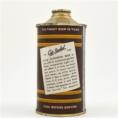 Duquesne Can-o-Beer Cone Top 159-25