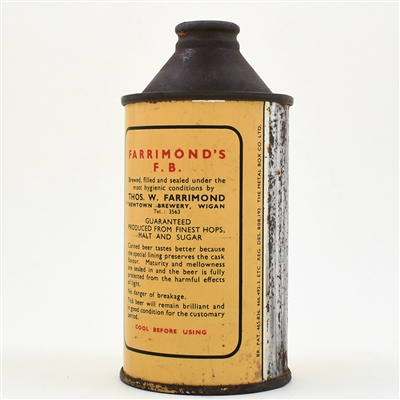 Farrimonds FB Beer English Cone Top