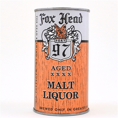 Fox Head 97 Malt Liquor Flat Top FOX HEAD BREWING UNLISTED L66-18 MINTY