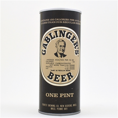 Gablingers Beer 16 Ounce Pull Tab SILVER ACCo L151-11 MINTY
