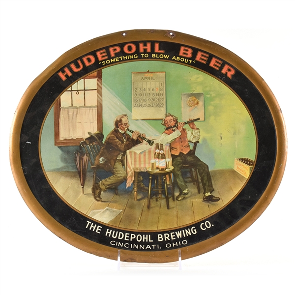 Hudepohl Beer End of Prohibition Oval Tin Sign