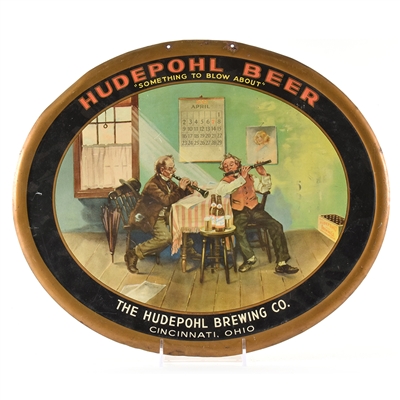 Hudepohl Beer End of Prohibition Oval Tin Sign