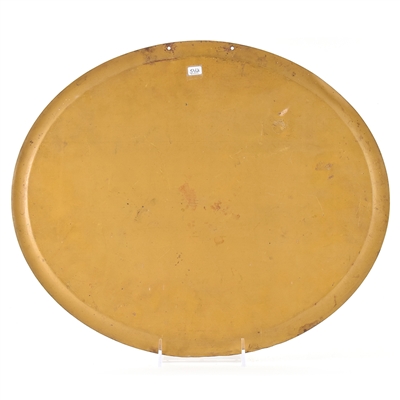 Hudepohl Beer End of Prohibition Oval Tin Sign