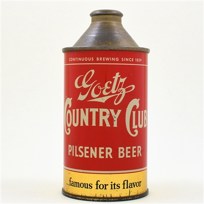 Goetz Country Club Beer Cone Top DNCMT 4 PERCENT 165-14