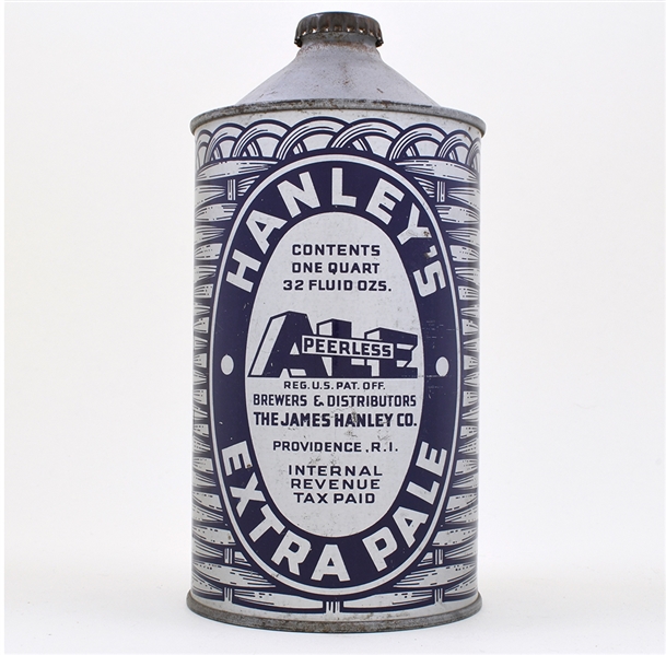 Hanleys Extra Pale Quart Cone Top L211-16 SMALL CAP-SEALED RARE