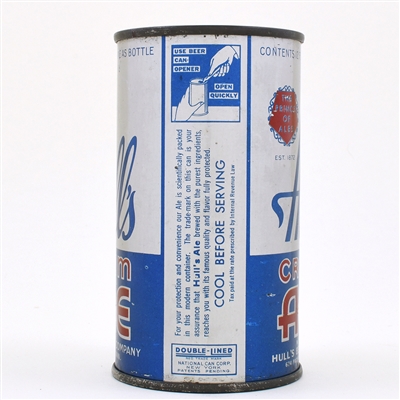 Hulls Cream Ale Instructional Flat Top DISTR INFO ON FRONT 84-17 OI 431