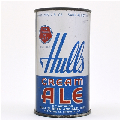 Hulls Cream Ale Instructional Flat Top DISTR INFO ON FRONT 84-17 OI 431