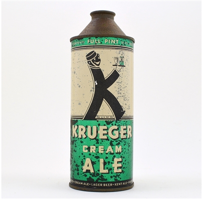 Krueger Cream Ale 16 Ounce Cone Top 231-19