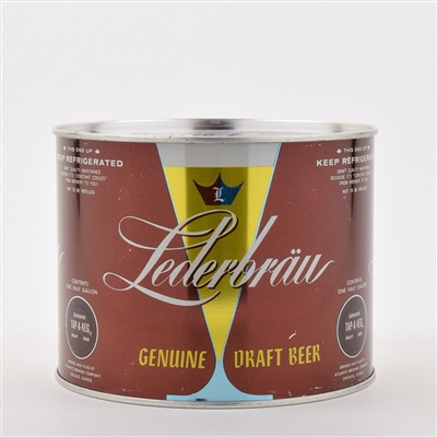 Lederbrau Draft Beer Half Gallon STRONG BEER 245-10 SCARCE MINTY