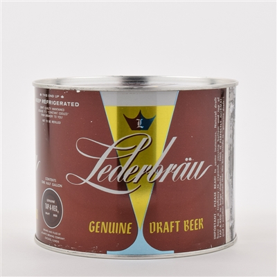 Lederbrau Draft Beer Half Gallon STRONG BEER 245-10 SCARCE MINTY
