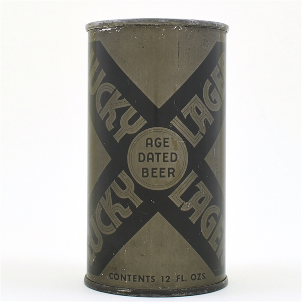 Lucky Lager Beer Olive Drab Flat Top WITHDRAWN FREE 93-13