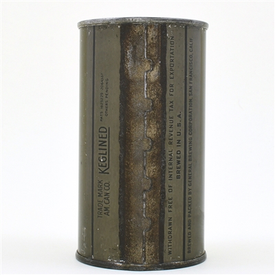 Lucky Lager Beer Olive Drab Flat Top WITHDRAWN FREE 93-13