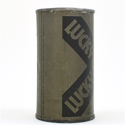 Lucky Lager Beer Olive Drab Flat Top WITHDRAWN FREE 93-13