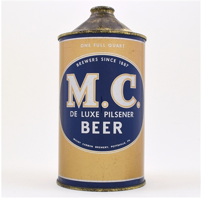 MC Mount Carbon Beer Quart Cone Top 214-18 EXCEPTIONAL
