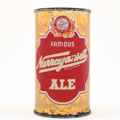 Narragansett Ale Flat Top KEGLINED NO PLANT NO 101-19