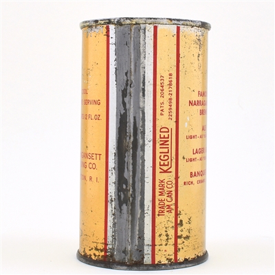 Narragansett Ale Flat Top KEGLINED NO PLANT NO 101-19