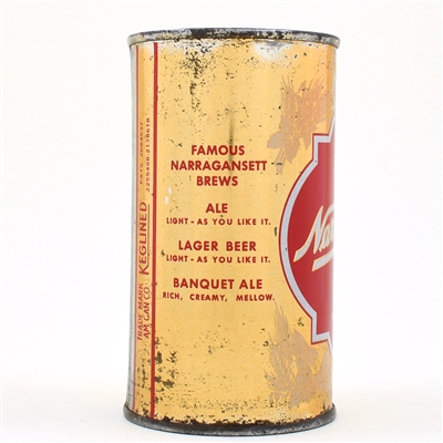 Narragansett Ale Flat Top KEGLINED NO PLANT NO 101-19