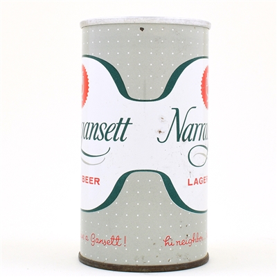 Narragansett Beer Pull Tab SOLID GREEN BORDER CCC 96-1