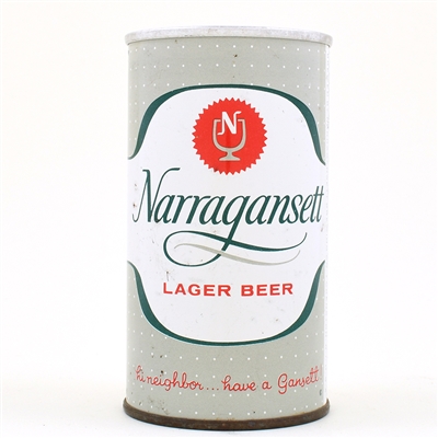 Narragansett Beer Pull Tab SOLID GREEN BORDER CCC 96-1