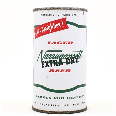 Narragansett-Rheingold Bank Lid Flat Top Overprint