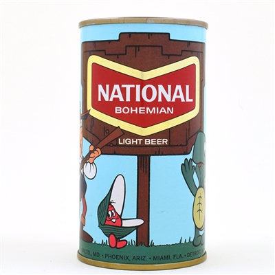 National Bohemian Beer Cartoon Bank Lid Pull Tab 97-5