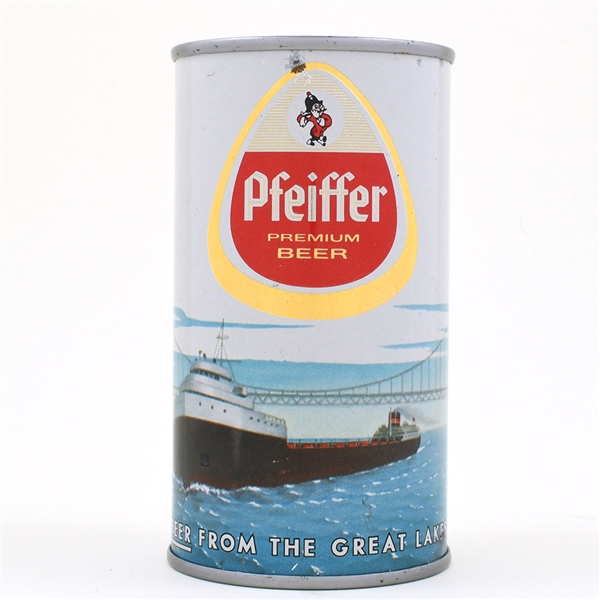 Pfeiffer Beer Scenic Series Flat Top GREAT LAKES FREIGHTER METALLIC 114-6