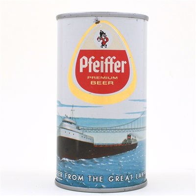 Pfeiffer Beer Scenic Series Flat Top GREAT LAKES FREIGHTER METALLIC 114-6